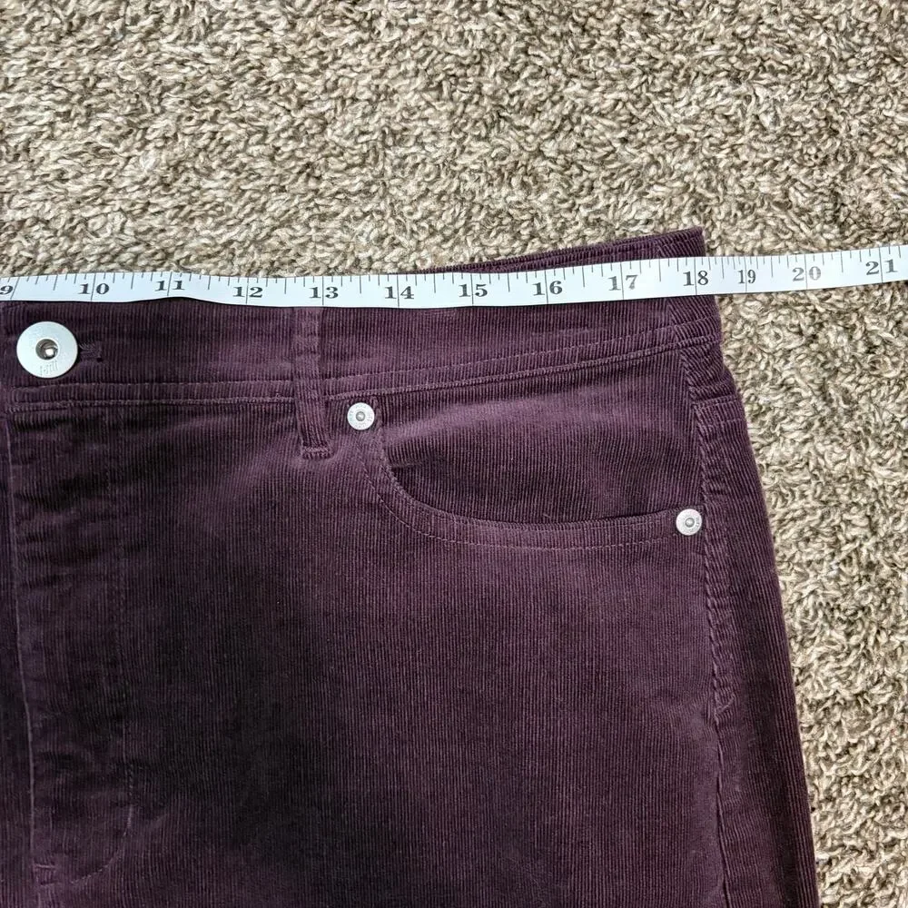 J.Jill Corduroy Midi Skirt Maroon Casual Career Closet Staple Elevated Basic 14